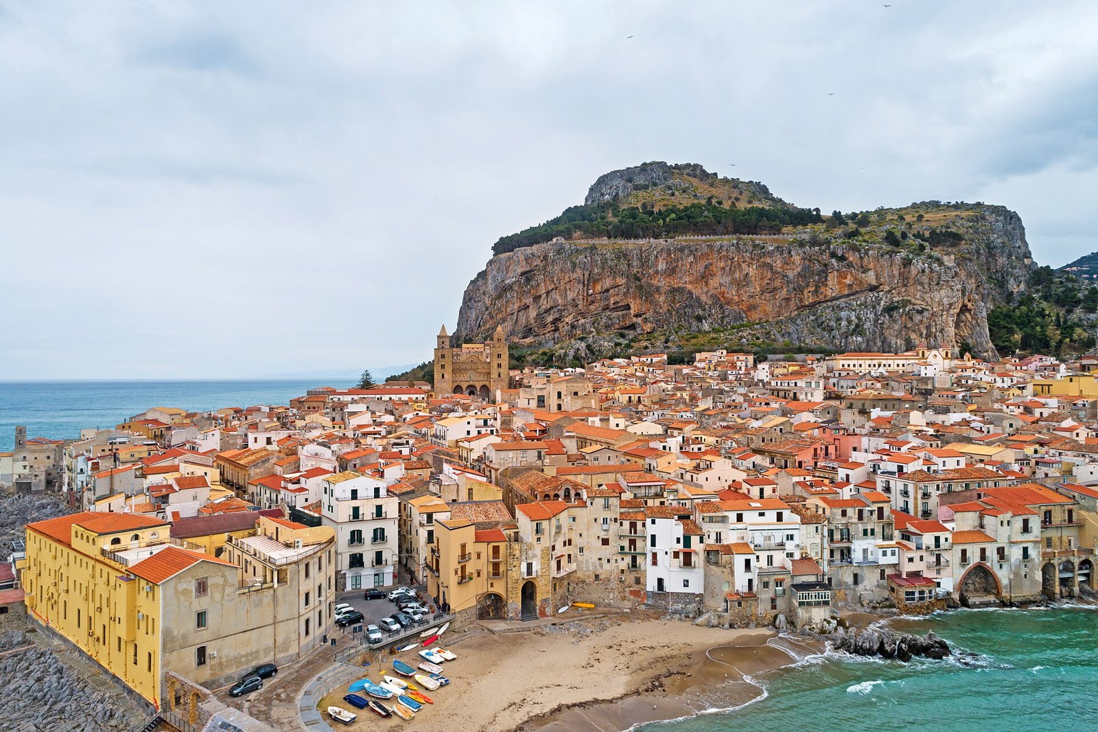 The seaside town of Cefalù in Sicilia